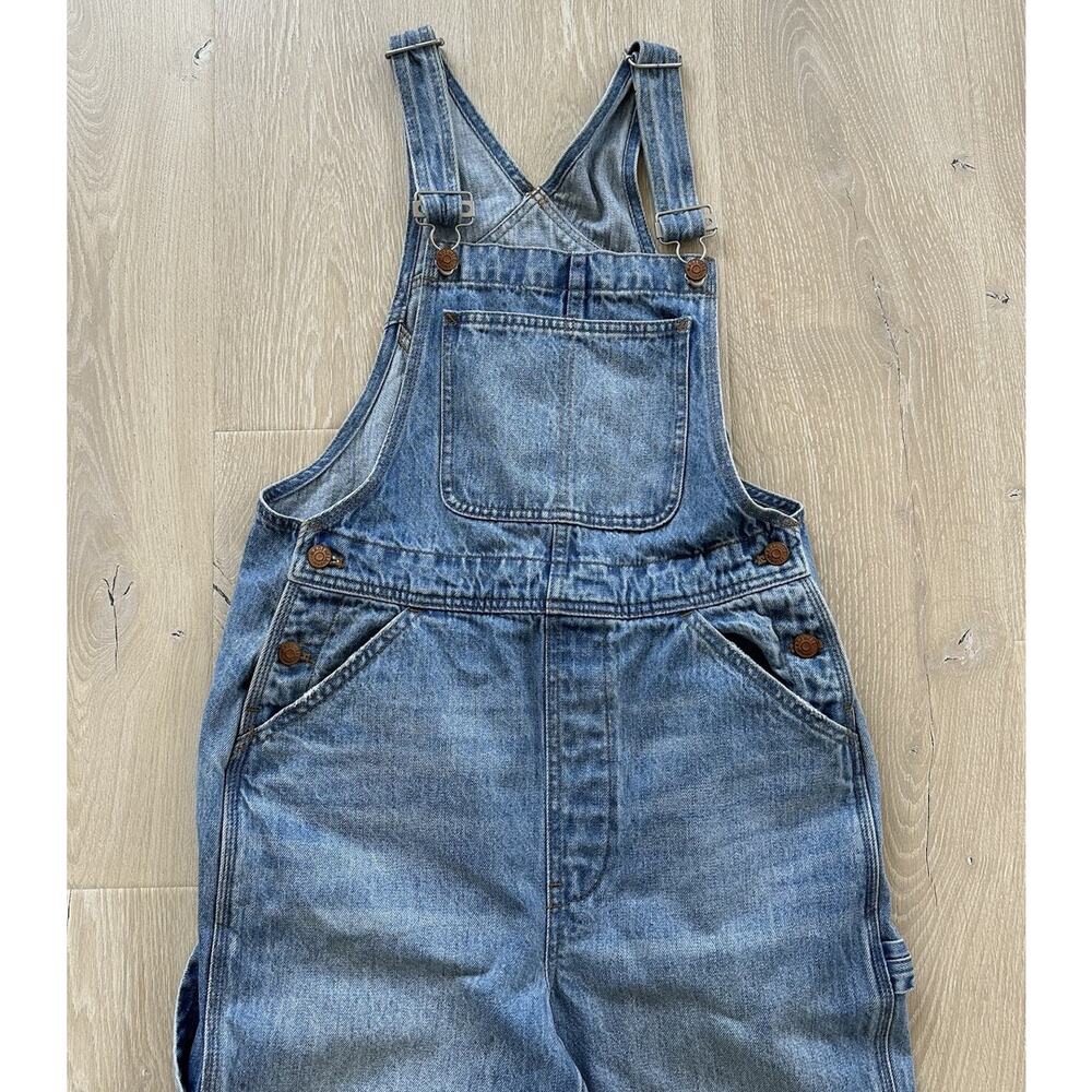Madewell Womens Aldott Wash Denim Oversized Carpenter Overalls - Picture 7 of 16